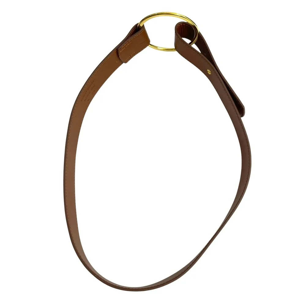 Ralph Lauren O-Ring Equestrian Leather‎ Statement Belt Size 12 Brown